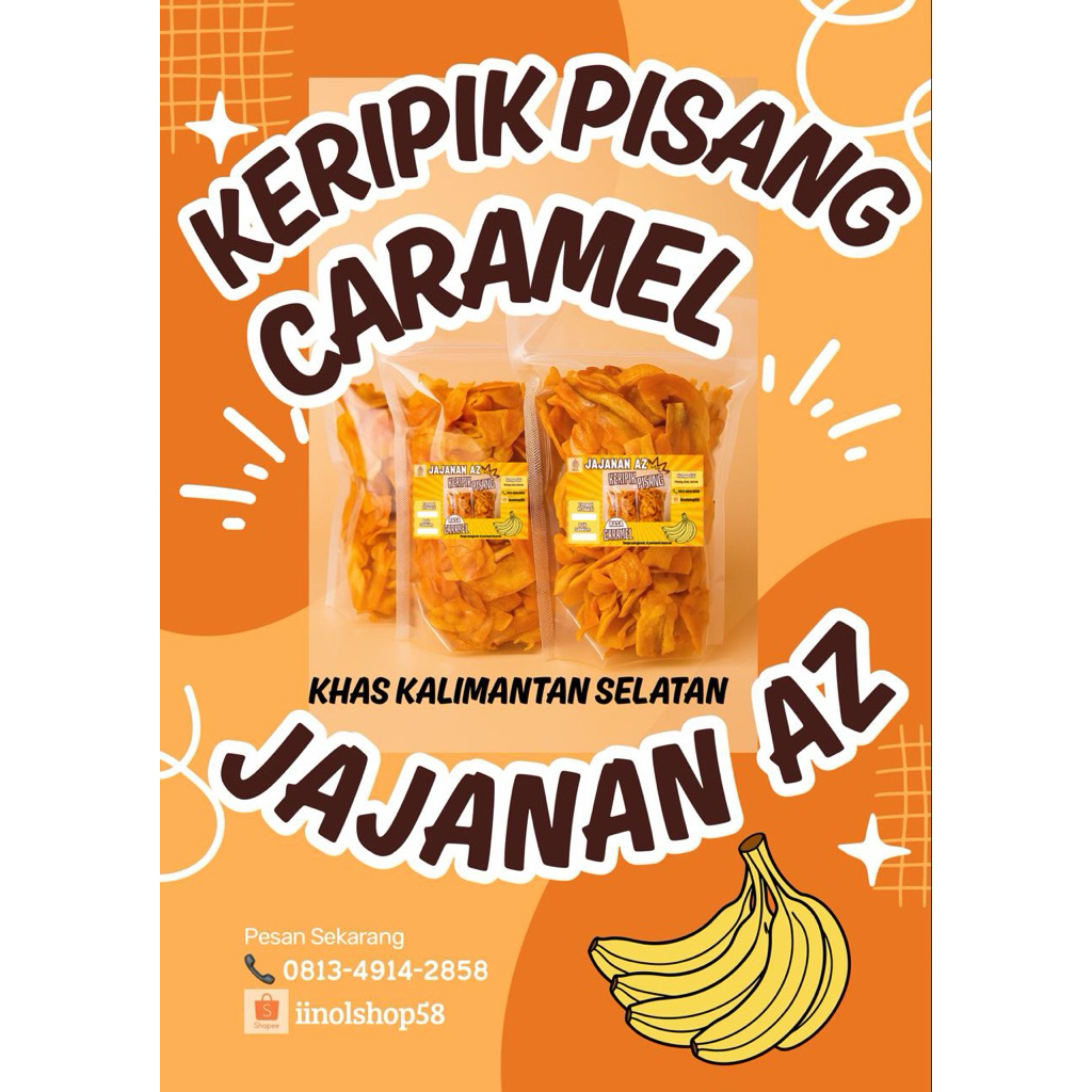 

keripik pisang caramel ukuran besar