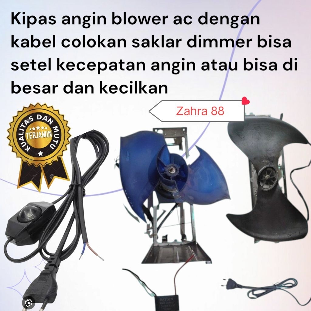 DIMMER KIPAS ANGIN BLOWER AC  1PK 2 DAUN DENGAN KABEL COLOKAN SAKLAR DIMMER / KIPAS ANGIN BLOWER OUT