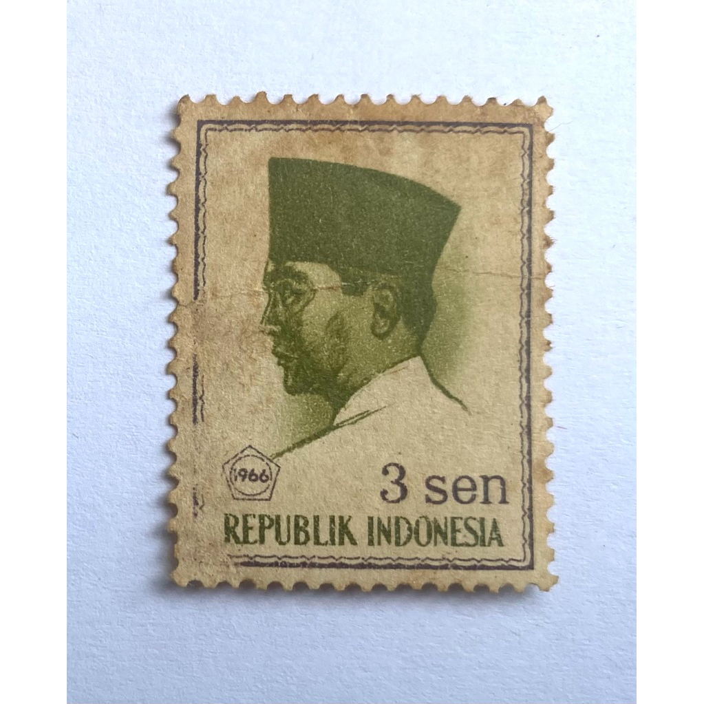 

Perangko Soekarno 3 sen tahun 1966