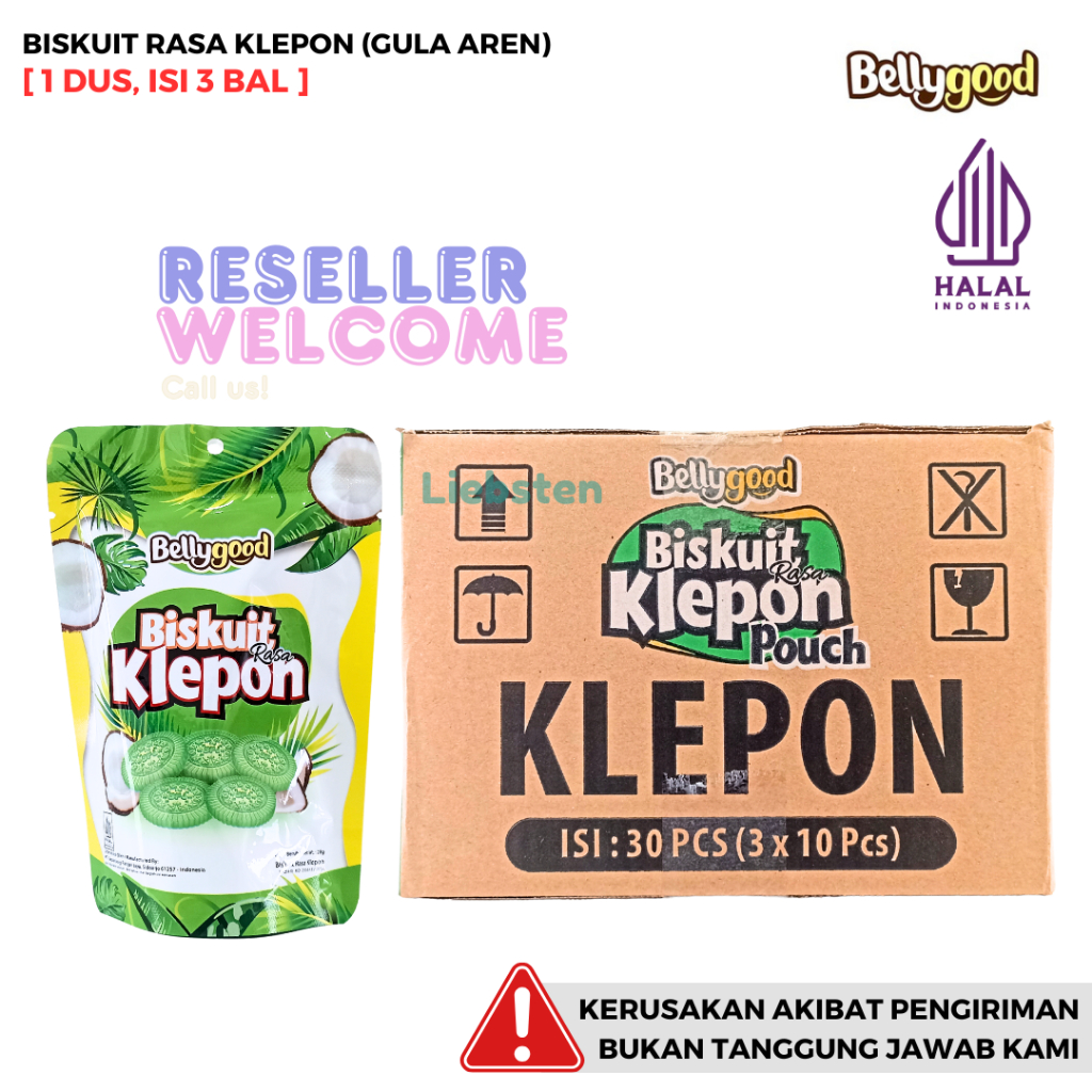

BELLYGOOD Biskuit Klepon Kemasan Pouch Dan Pack Isi Per Dus