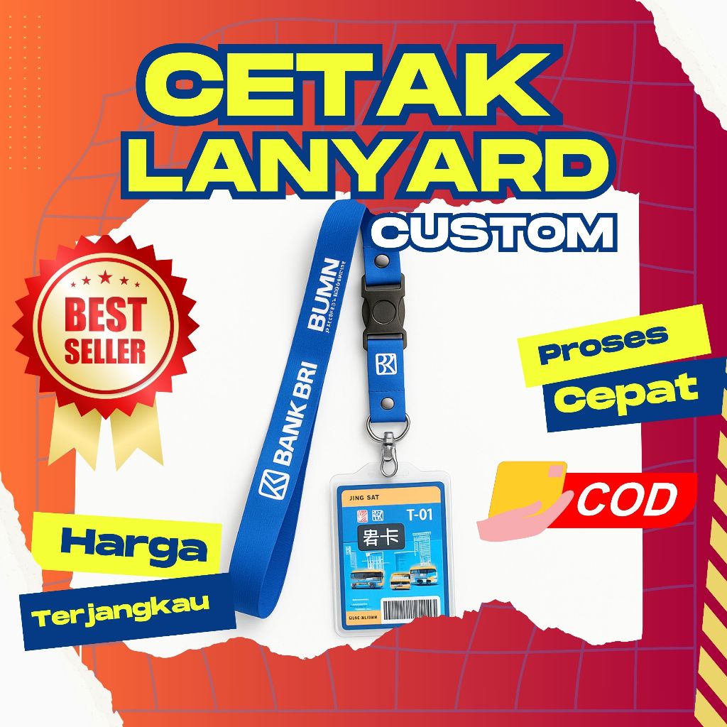 

Lanyard Gantungan ID Card Custom Nama Logo | Tali ID Card Kerja Sekolah Kantor Murah