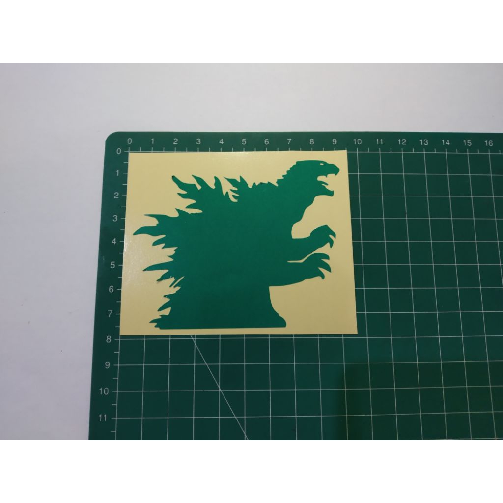 

stiker cutting gozilla
