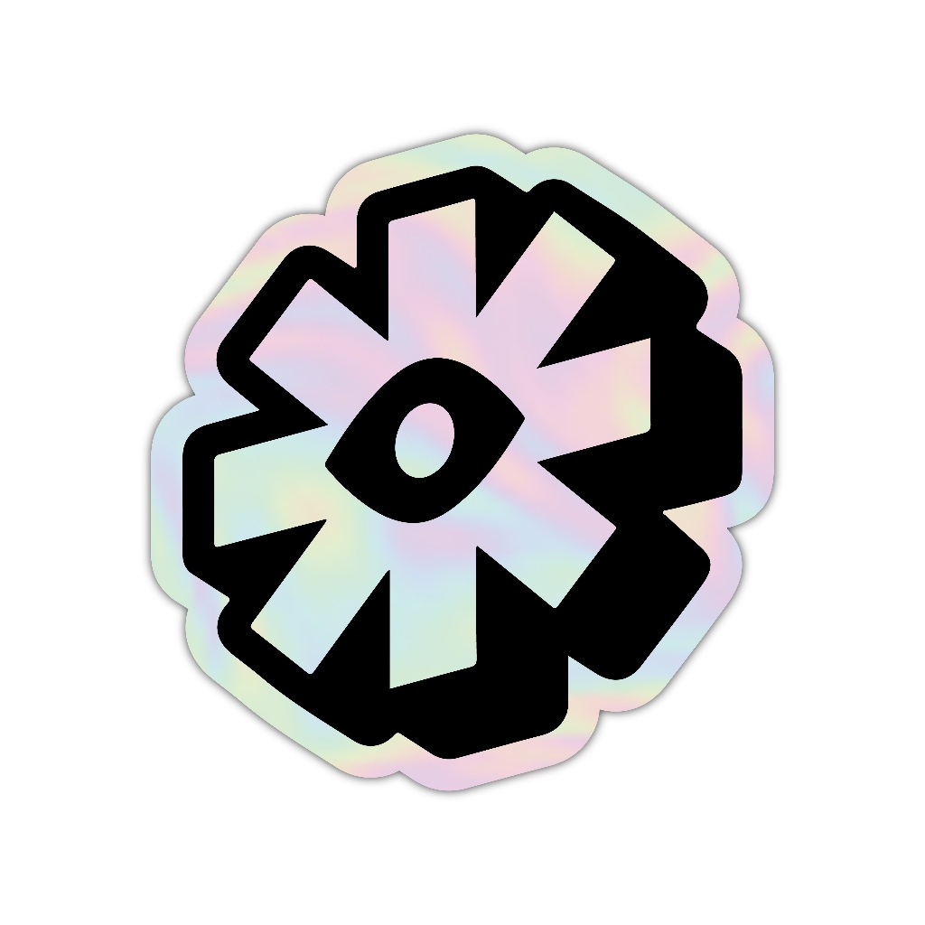 

Z400 sticker bunga aesthetic, stiker hologram satuan