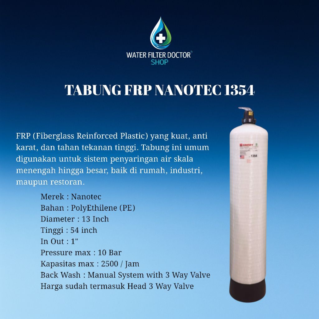 TABUNG FRP 1354 NANOTEC / TABUNG FILTER AIR FRP 1354 NANOTEC
