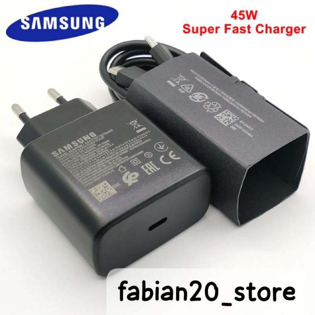 CHARGER SAMSUNG A33/A53/A73 45W ORIGINAL TYPE C FAST CHARGING TRAVEL ADAPTER