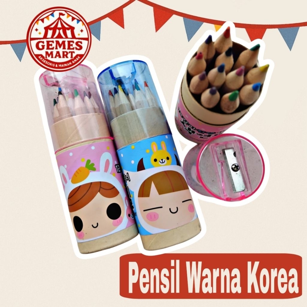 

Pensil Warna Korea 12s Tube