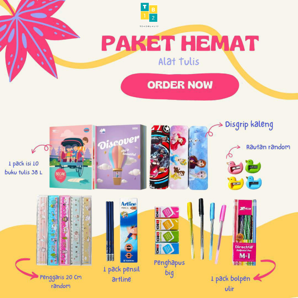

Paket Hemat ALAT TULIS Lengkap Set 7 Item Untuk Sekolah