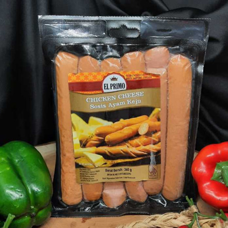 

El Primo Chicken Cheese 360gr / SOsis Ayam Keju 360gr