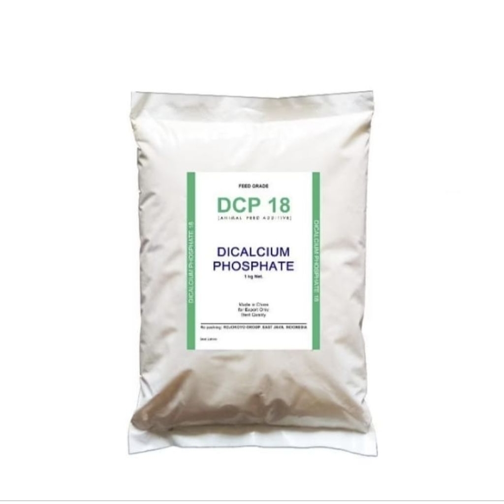 DCP Dicalcium Phospate 18 1KG Mineral Makro Kalsium Fosfat Hewan Ternak