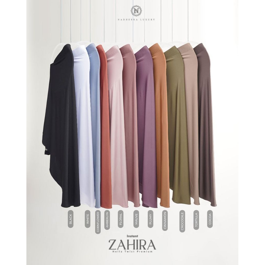 Nadheera Luxury | Kerudung Zahira Instant Model Terbaru
