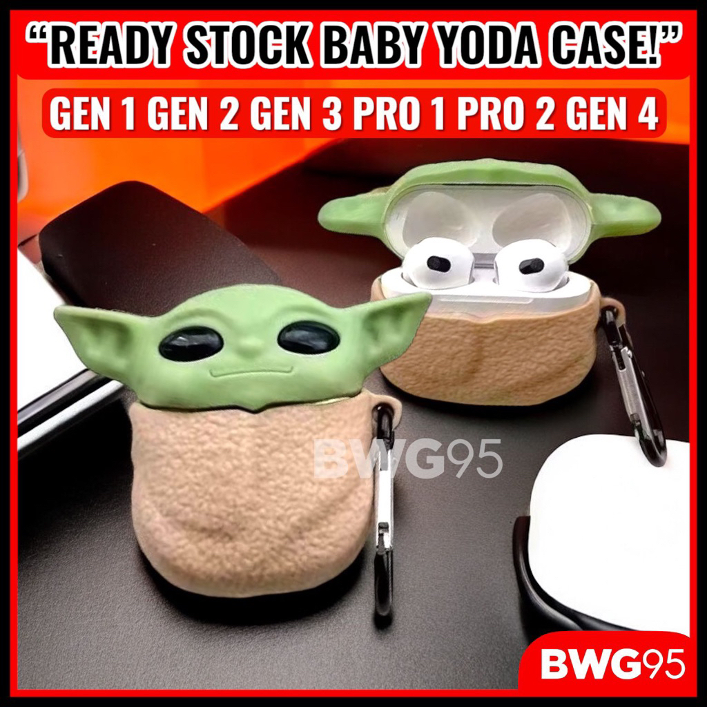 Airpods Case Baby Yoda / Airpods 3 Case Yoda / Airpods 4 Case Yoda / Airpods Pro 2 Case Yoda Silicon