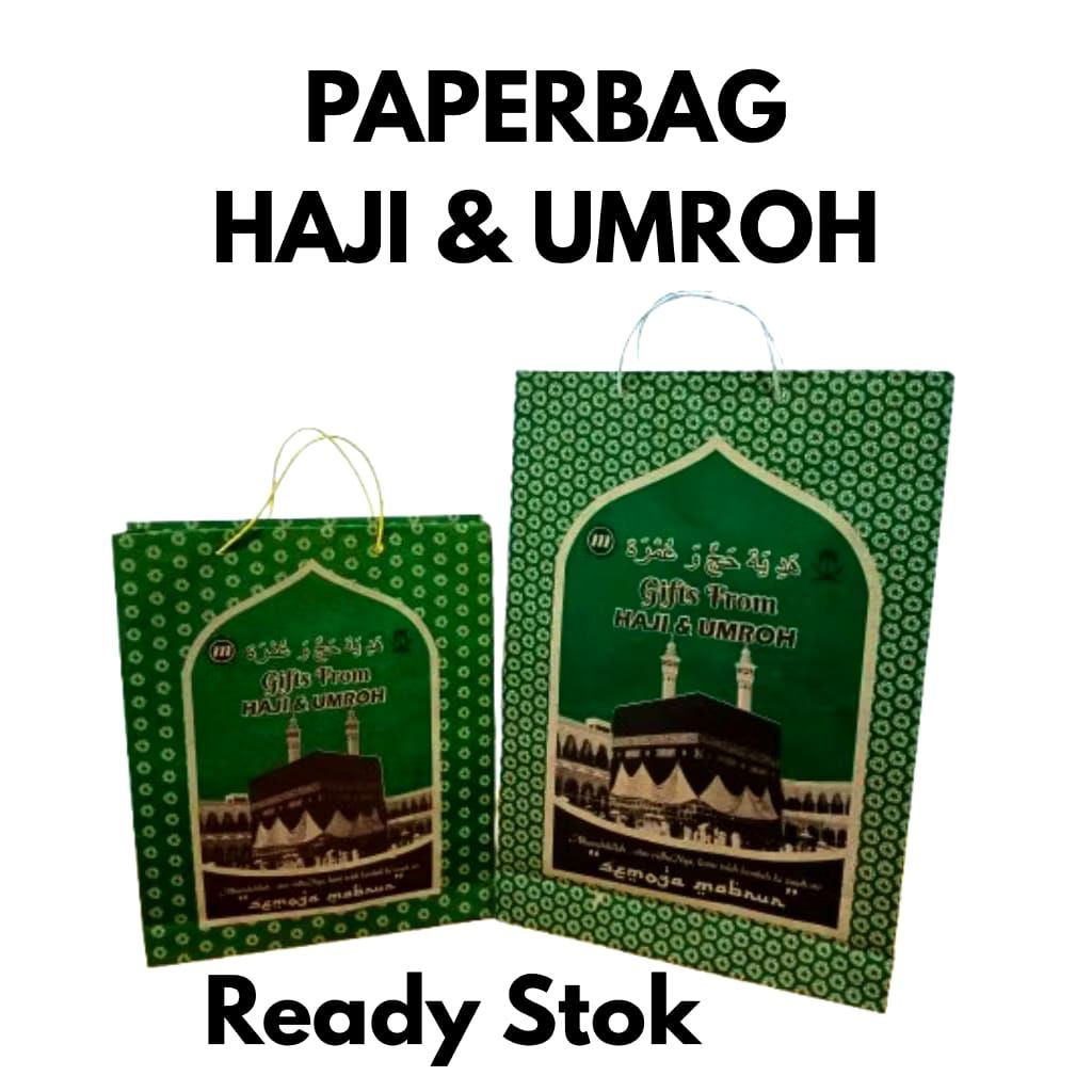 

Paperbag Oleh oleh Haji dan Umroh Ukuran Kecil dan Besar/Paperbag Tempat Oleh oleh Haji Umroh