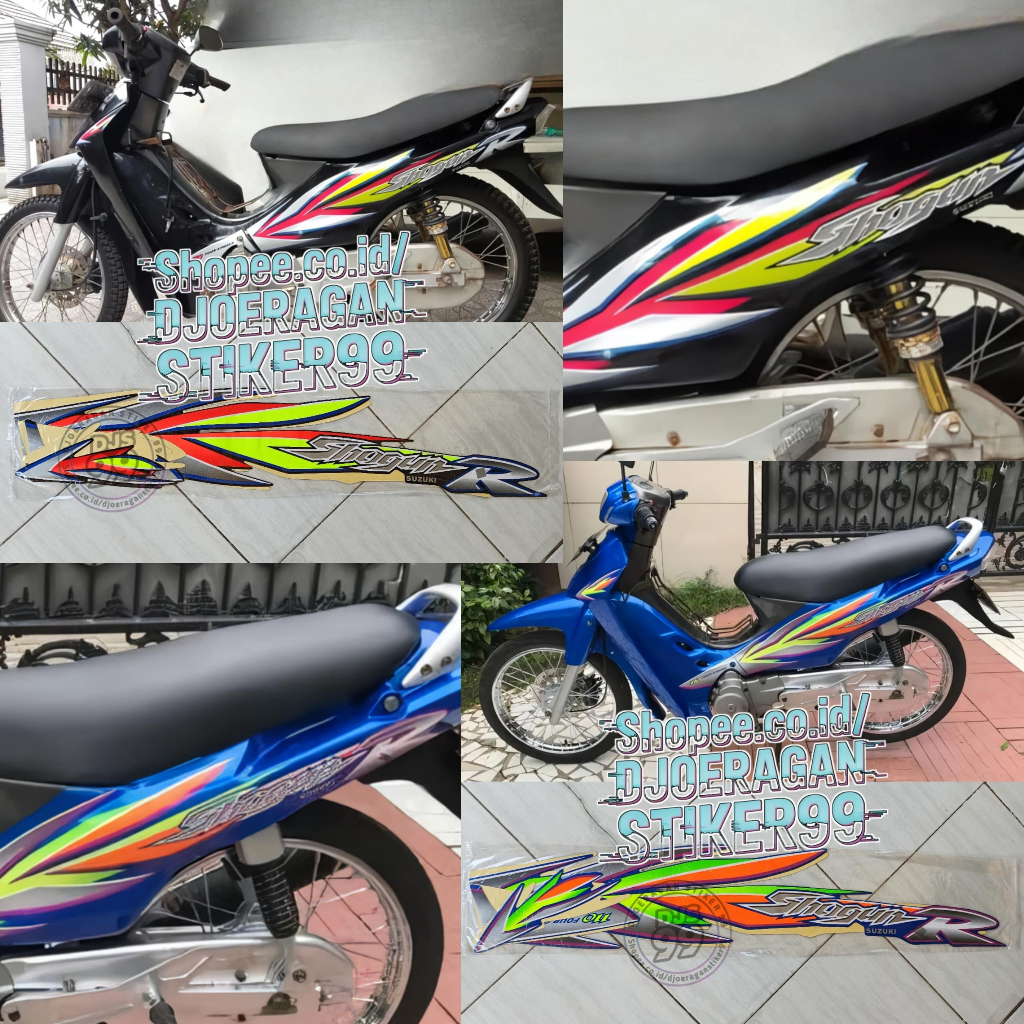 Striping Suzuki Shogun 2003 Stiker Sticker Lis Shogun R 110 2003 Shogun Daun