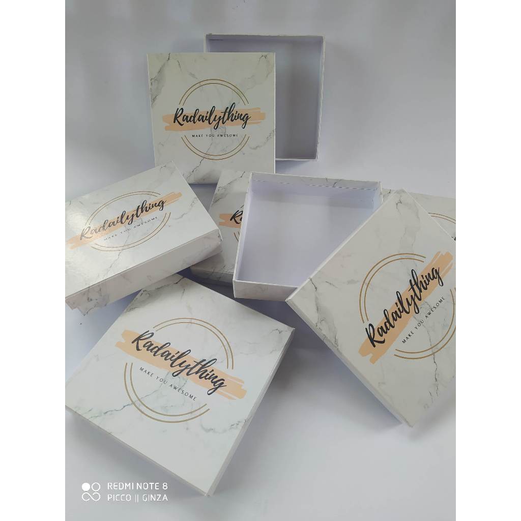 

CUSTOM BOX KOTAK KADO accesories custom size giftbox || 9x9x4cm tutup lepas
