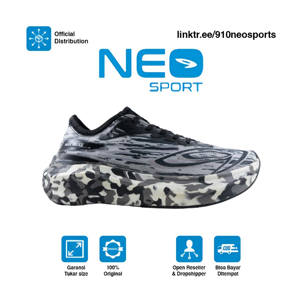 910 HAZE VELOCE GRAVITY -  HITAM/PUTIH