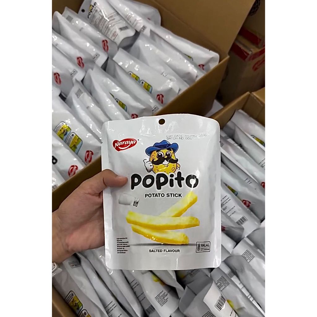 

Popito Potato Stick Kentang Salted Flavour Naraya 40 gr