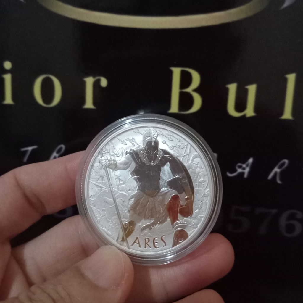 Koin Perak 1 oz Ares God Of Olympus 2023