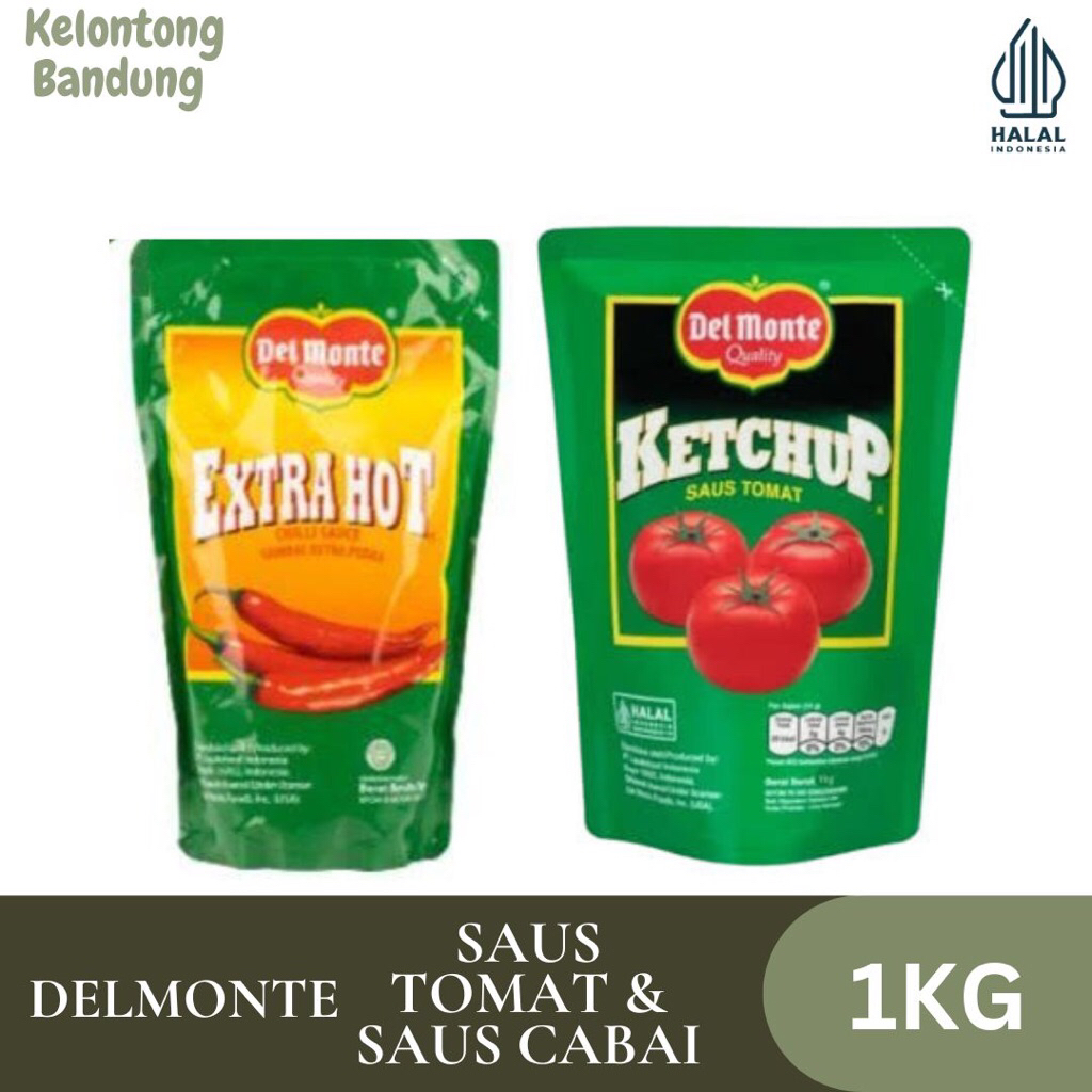 

Del Monte / Delmonte Saus Cabai Extra Hot / Saus Tomat Kemasan Pouch 1kg