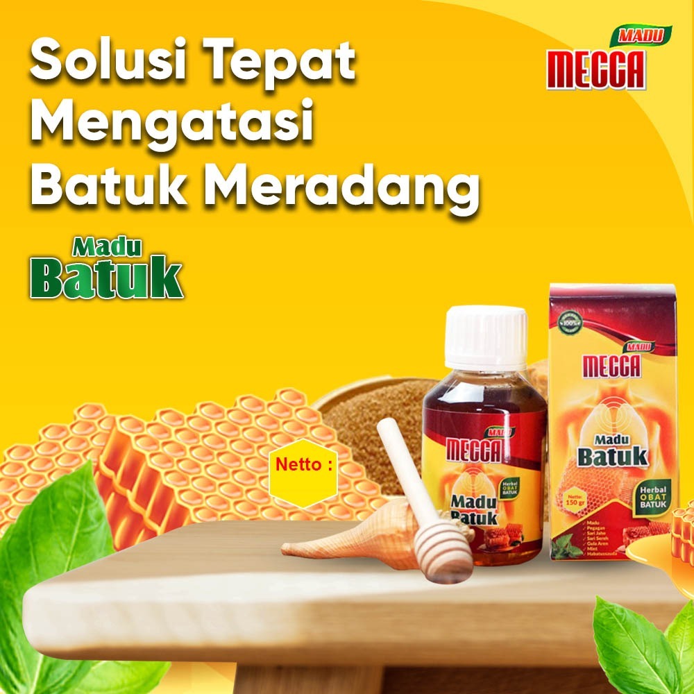 

Madu Mecca Batuk 150g Atasi Batuk Berdahak, Batuk Kering & Pilek Original 100%