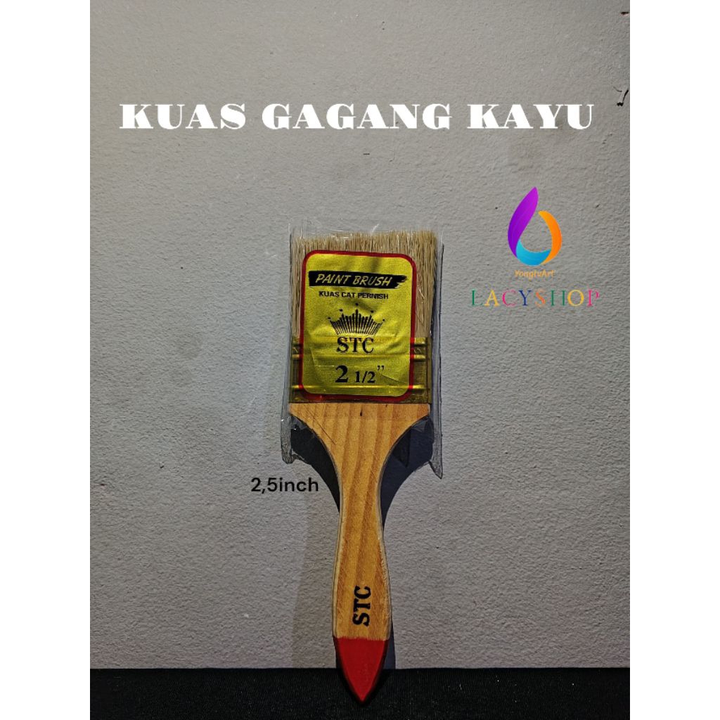 

Kuas Cat Tembok Gagang Kayu 2,5 Inch