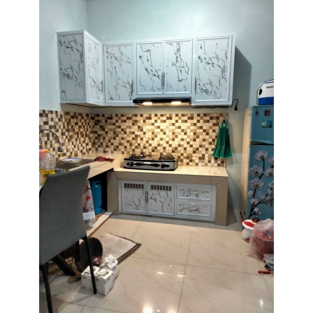 KITCHEN SET ALUMUNIUM ATAS DAN BAWAH HARGA MURAH BISA CUSTOM