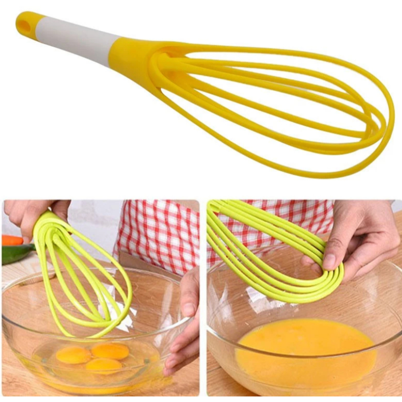 Pengocok Dan PengadukTelur Manual Berputar Silikon Mixer Krim Telur Tangan