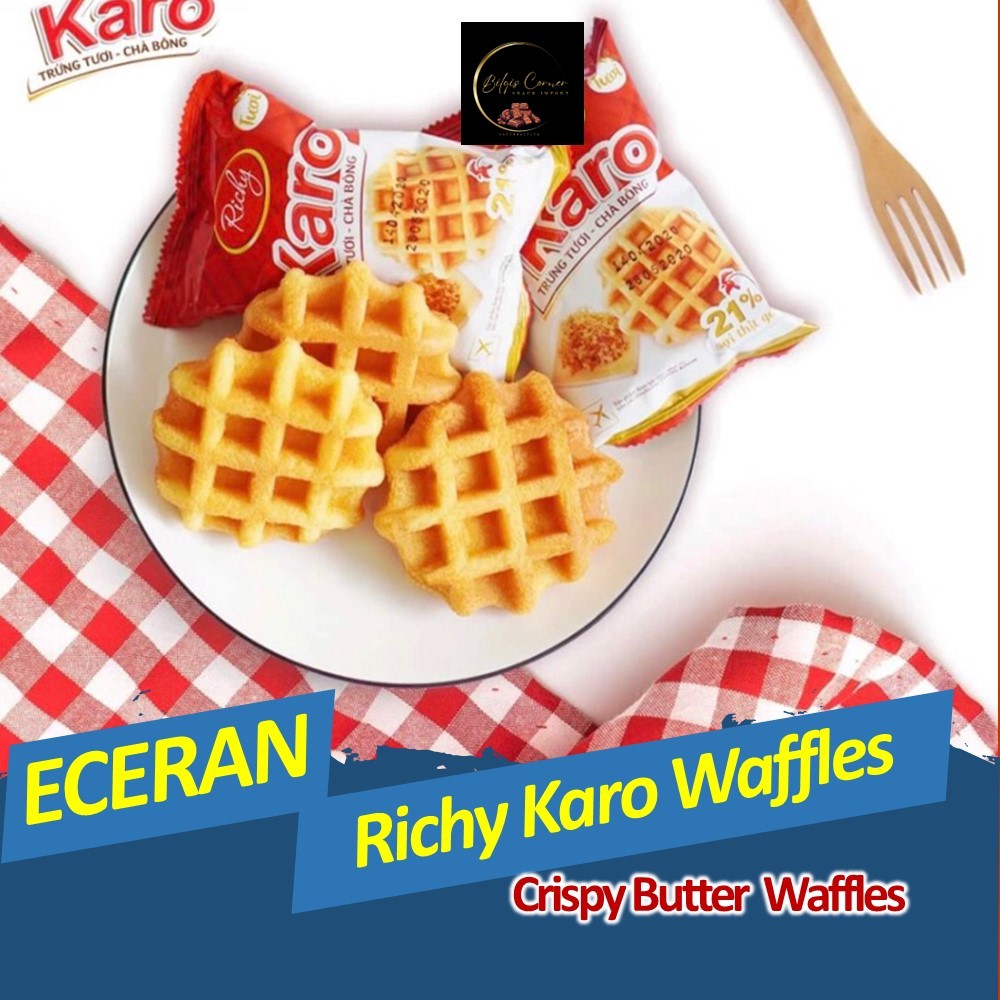 

Richy Karo Waffle / Crispy Butter Waffles Snack Biskuit Camilan Sweet (ECERAN)
