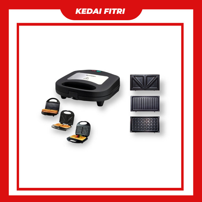 Sharp KZS-71-BK Sandwich Toaster Multiplate Non-Stick