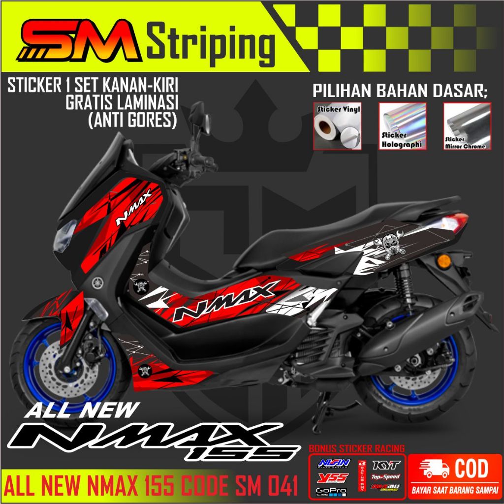 STRIPING NMAX NEW  155/ Stiker All New NMAX Baru STICKER ALL NEW NMAX 155 VARIASI SM 041