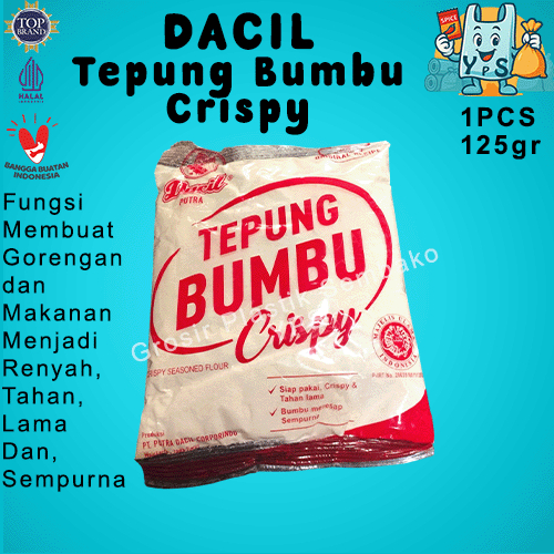 

DACIL - Tepung Bumbu Crispy 125gr Promo Beli 10 Bonus Centong Nasi