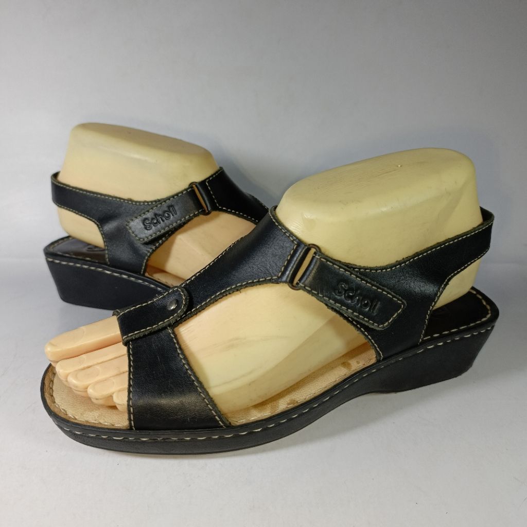 Scholl original leather wedges 35 size woman shoes