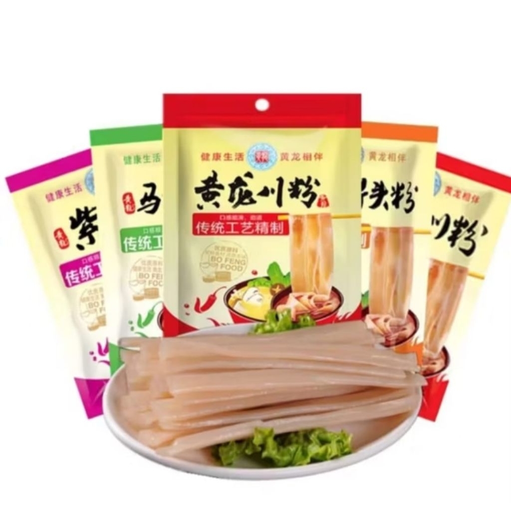 

Mie Kentang/Huolong mie ubi lebar/mie vermicili