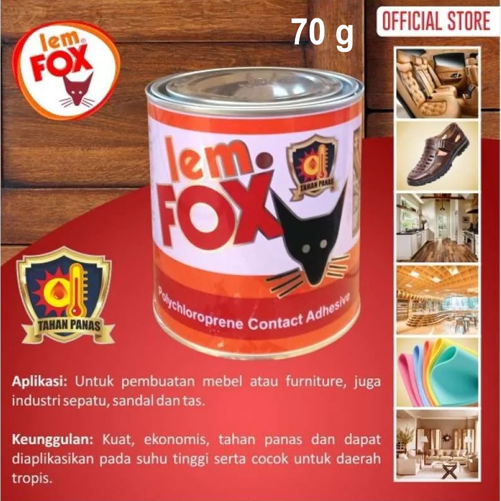 

Lem Fox Kaleng 70 Gram | Lem Fox Kuning Kaleng | Lem Kuat Serba Guna