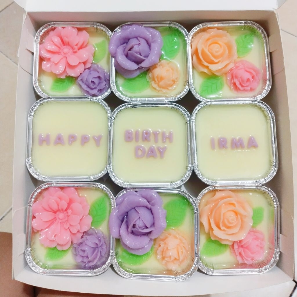 

hampers puding bunga isi 9