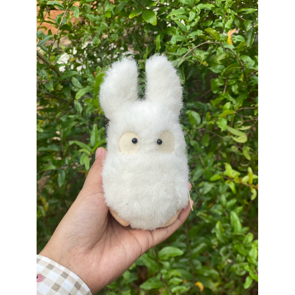 Boneka totoro putih original sun arrow tokuma shoten, boneka ghibli