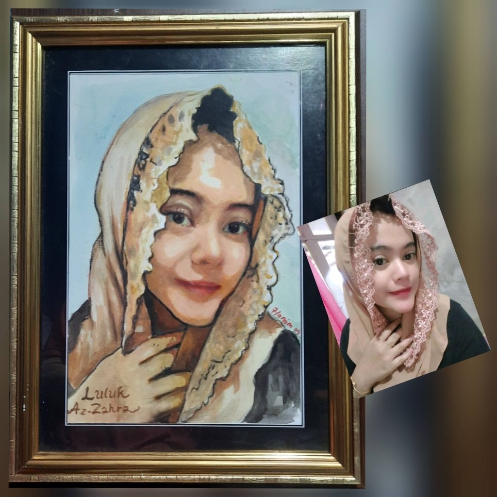 

sketsa wajah cat air