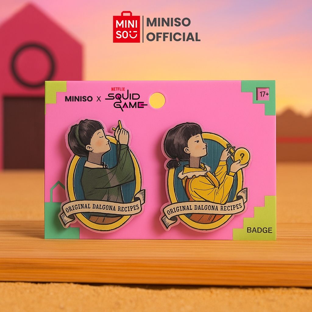 MINISO x SQUID GAME Collection badge Pin/Lencana Karakter Squid Game