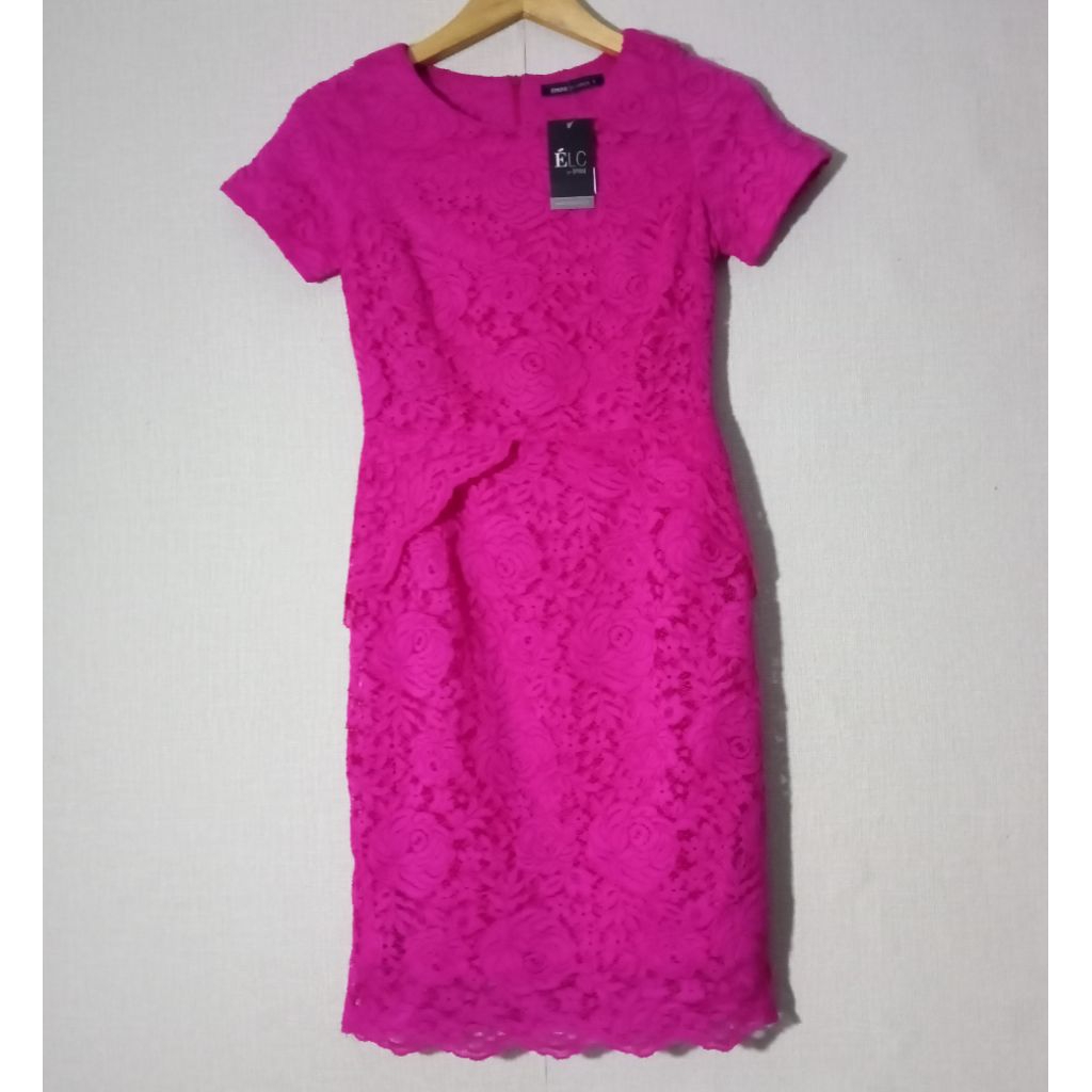 Eprise - Dress Brokat Fuschia Size S, M, L