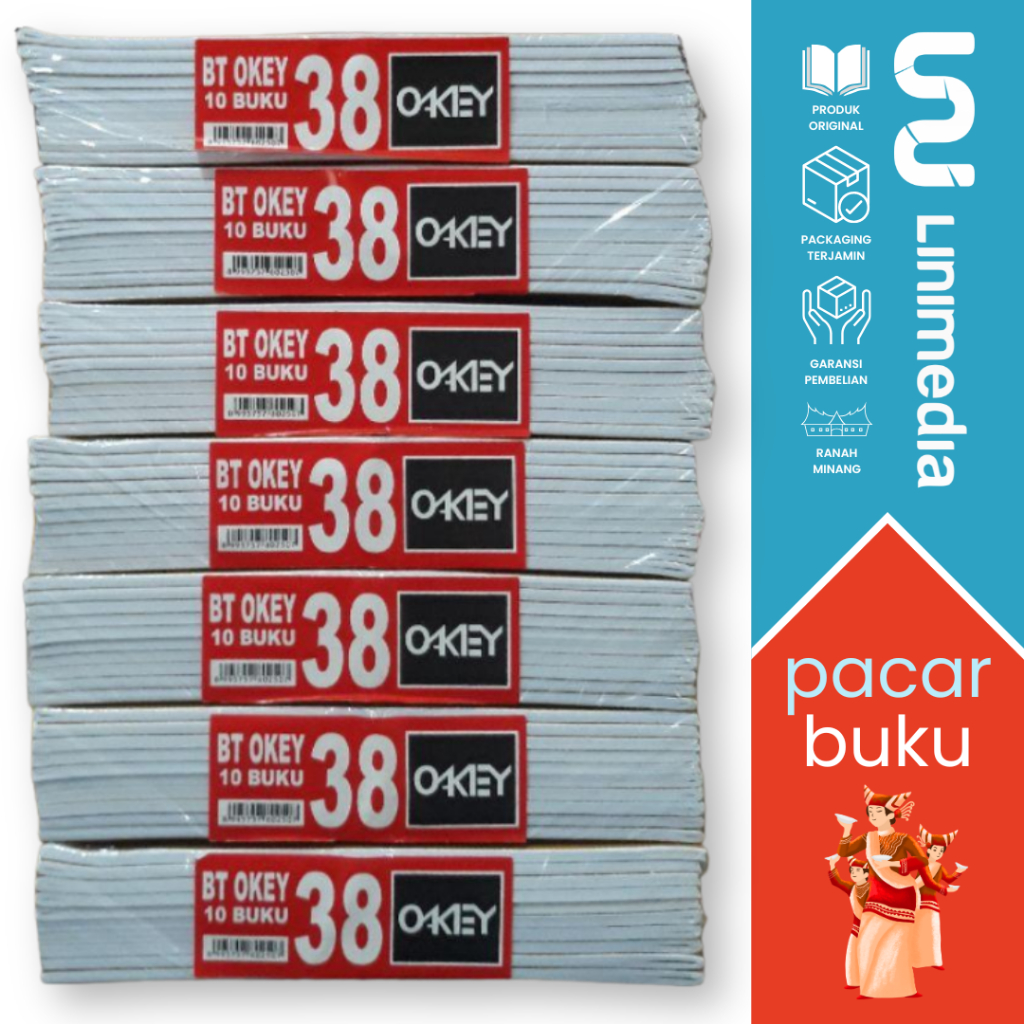 

(1pak Isi 10 Buku) Buku Tulis Okey / Buku Tulis Sekolah Okey