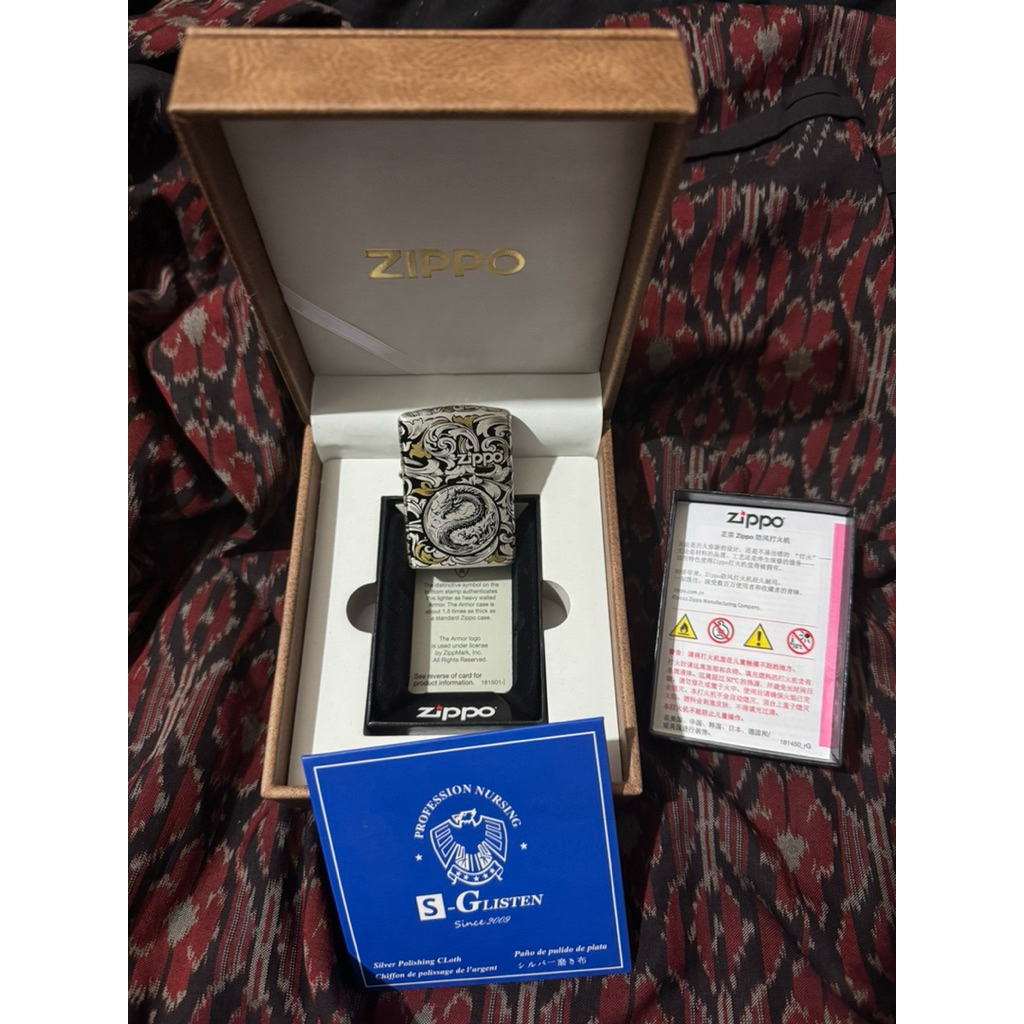 Zippo Rare Limited Dragon Armor 5 Side No 0101, Bottom Kebalik-unik, New  Original Beauty Design Zip