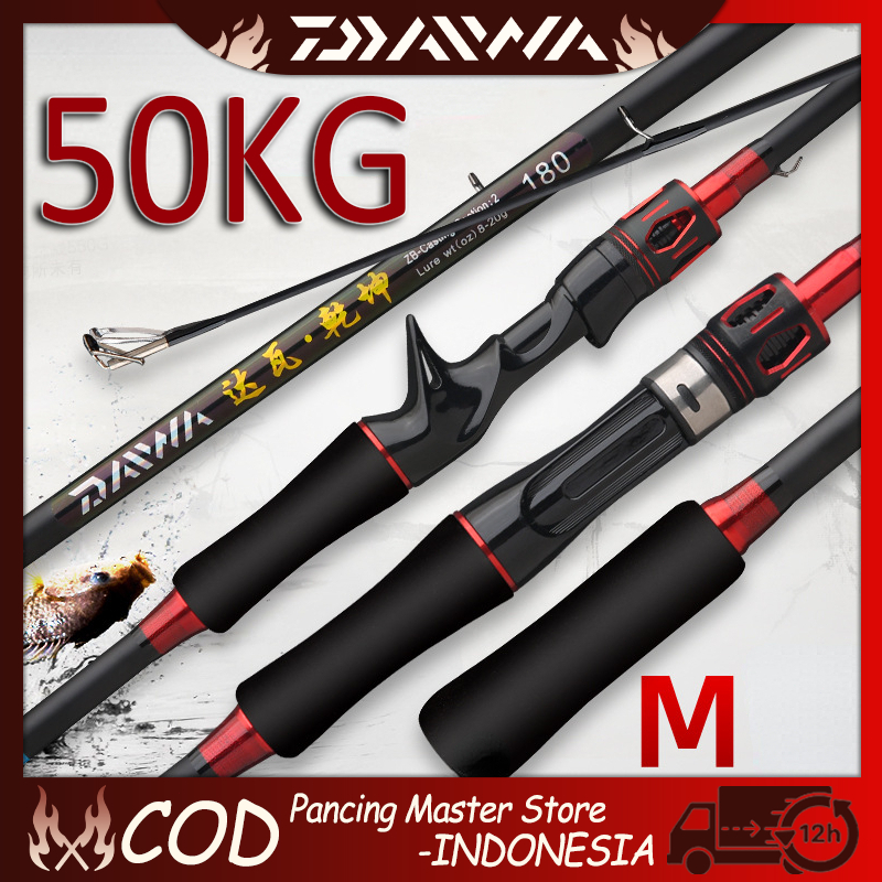 DAIWA rod joran casting carbon solid daido Casting Fishing Rod Max Drag 50kg Fishing Tackle Outdoor 