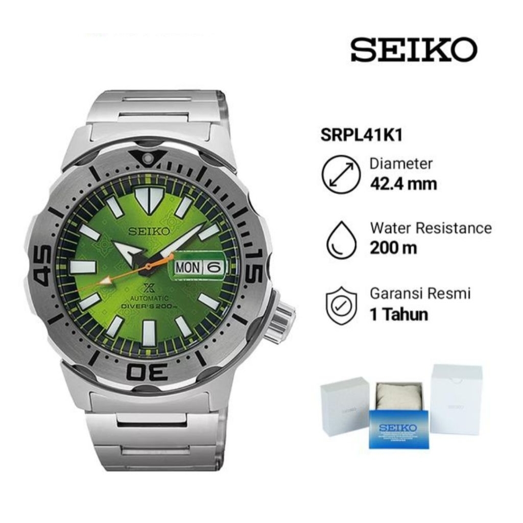 Seiko Prospex SRPL41K1 Automatic Drivers 200M Jam Tangan Pria Original