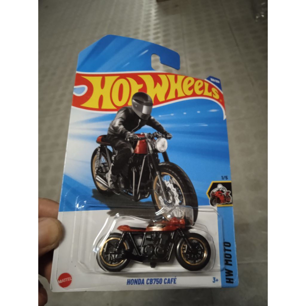 Hot Wheels Honda CB6750 Cafe Merah Hitam G 2005 HW Moto Seri 1/5 Mainan dna koleksi Motor Asli