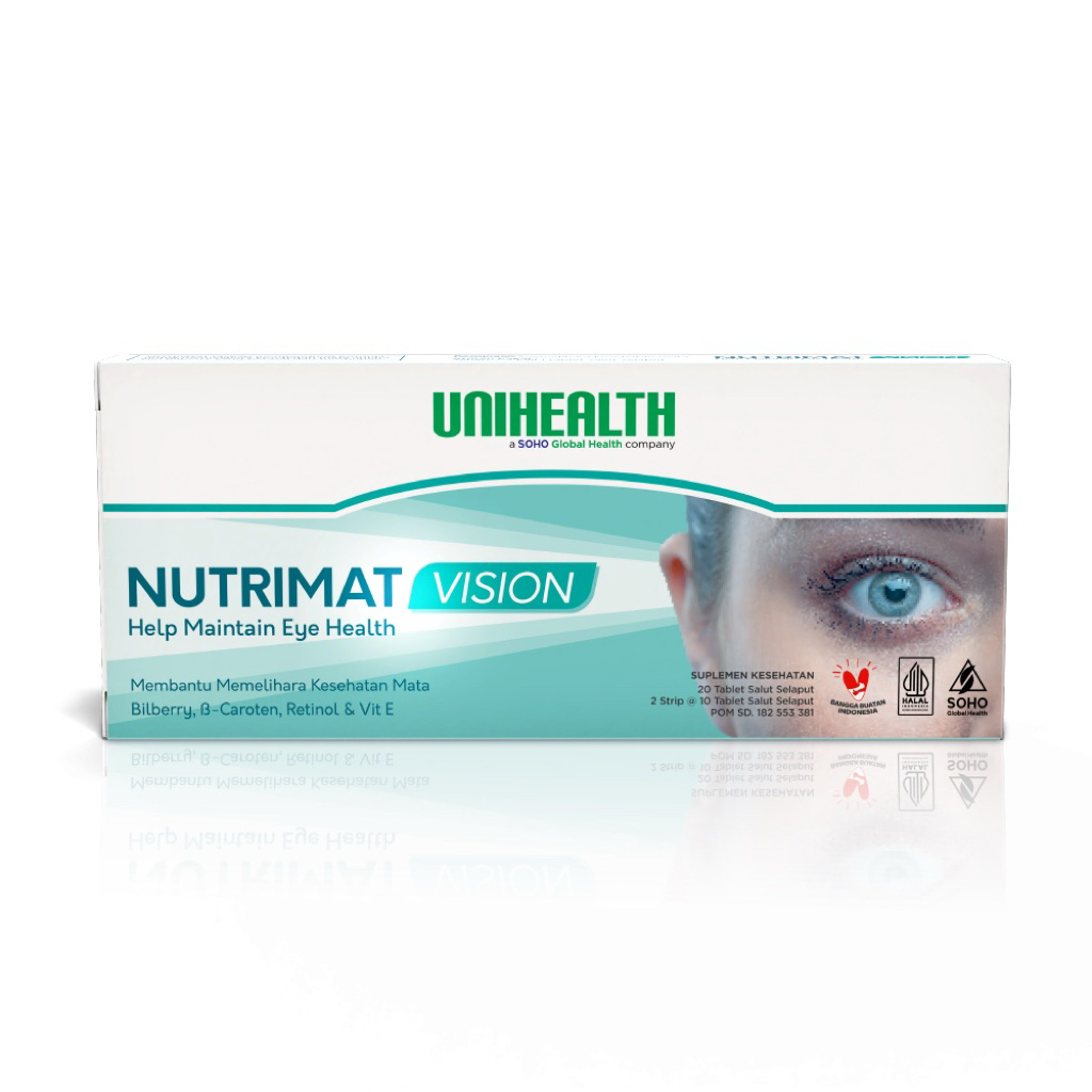 Nutrimat Vision untuk Mata Kerusakan Kornea 20 tablet Unihealth Soho