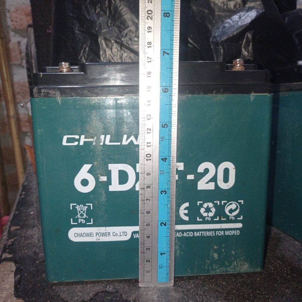 aki sepeda Listrik 12v-20ah bekas/second.