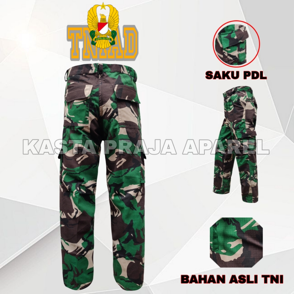 celana pdl loreng tni ad bahan balotelli / celana panjang doreng / celana cargo army