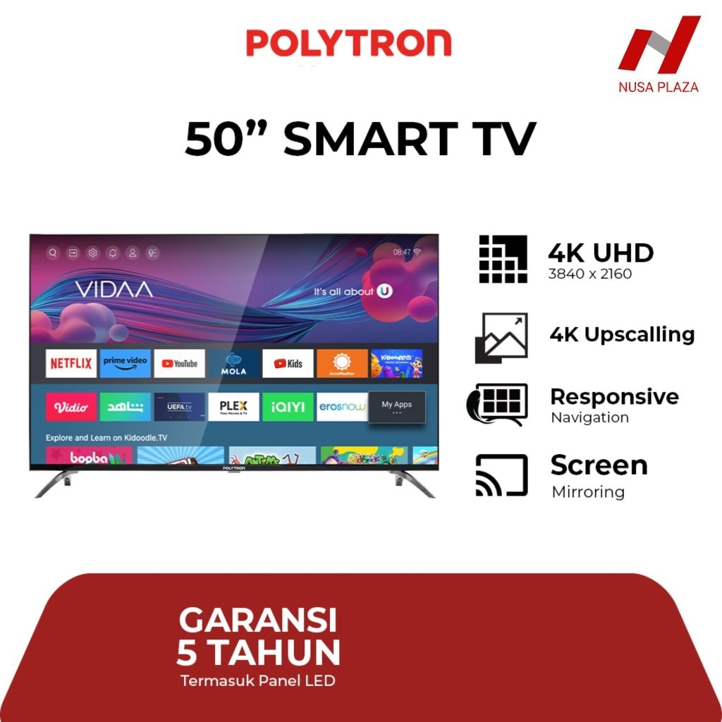 TV POLYTRON 50 4K UHD SMART TV PLD-50UV8959