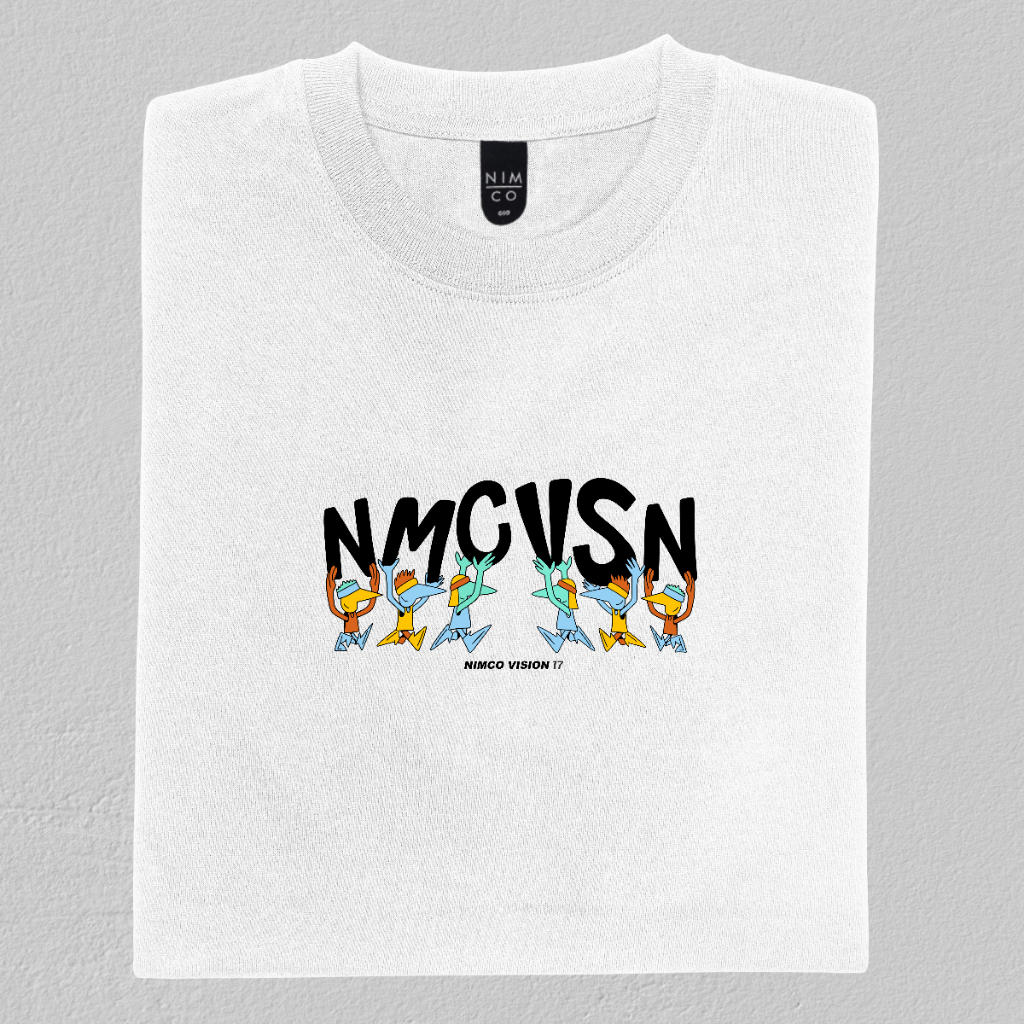 Nimco Kaos Original 6758 S17 Putih Green Mint Blue