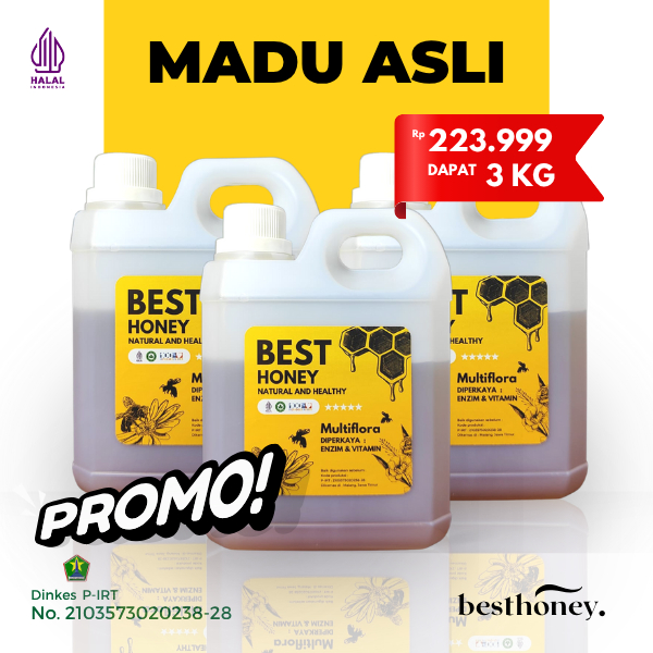 

Best Honey Paket Bundling Madu Multiflora Original 1kg (3pcs)