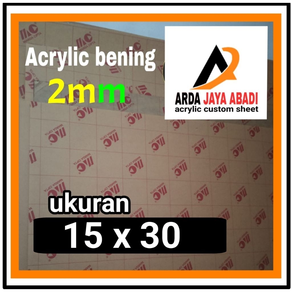 

akrilik 2mm bening 15 x 30 akrilik lembaran marga cipta acrylic sheet
